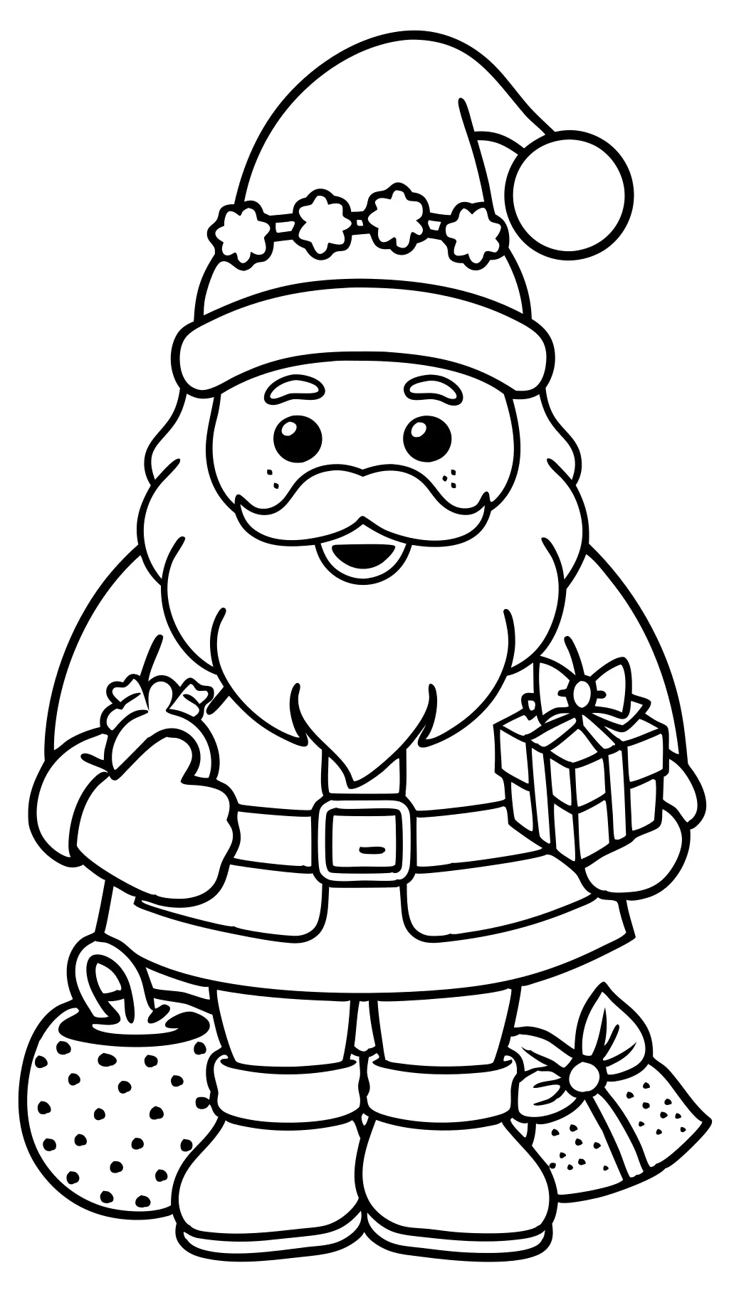 santa coloring pages free